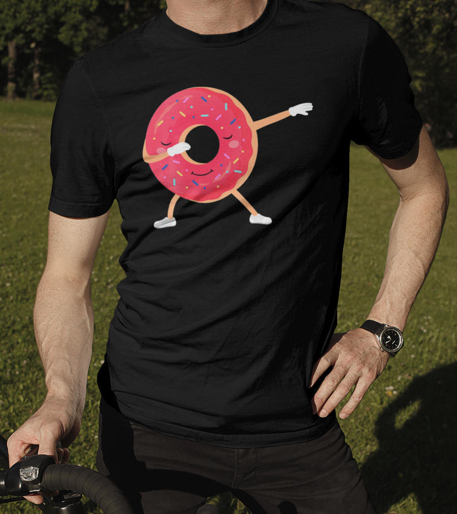 Dabbing Donut Sprinkles Funny Dance T-Shirt