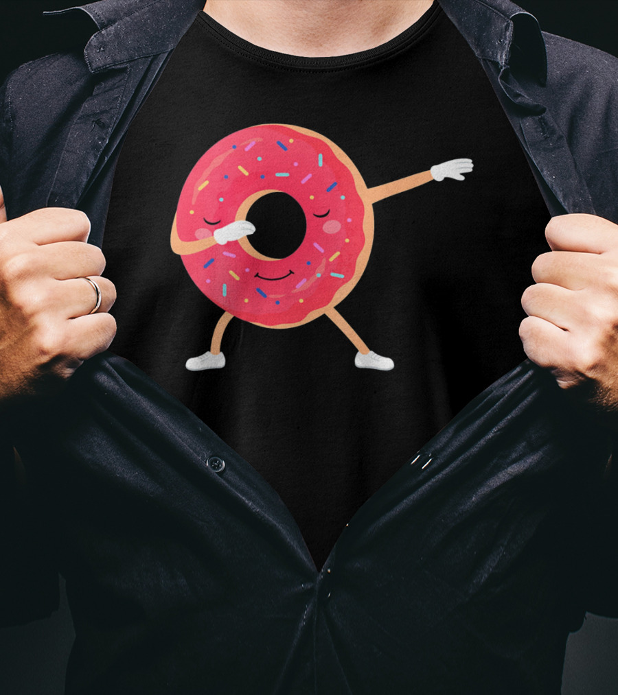 Dabbing Donut Sprinkles Funny Dance T-Shirt