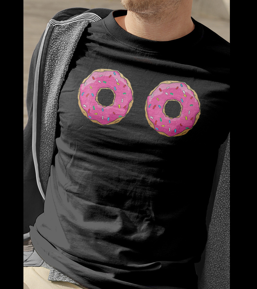 Funny Pink Sprinkle Donut Doughnut T-Shirt