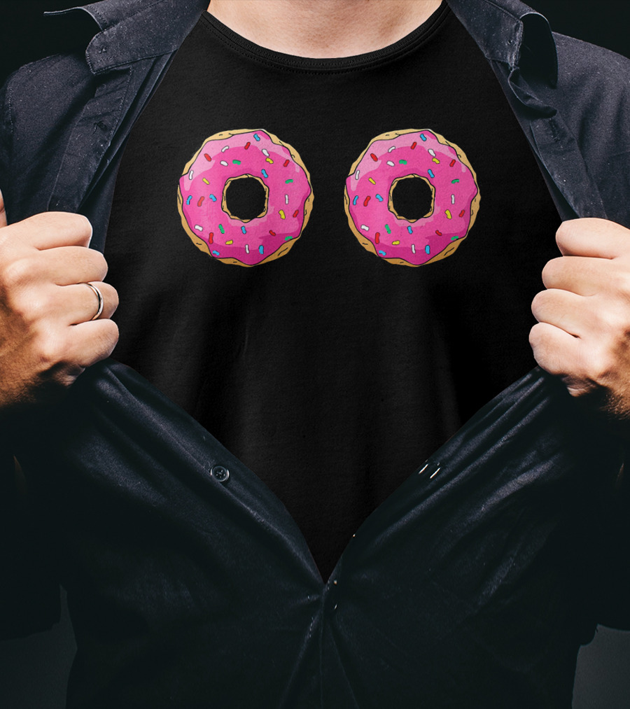 Funny Pink Sprinkle Donut Doughnut T-Shirt