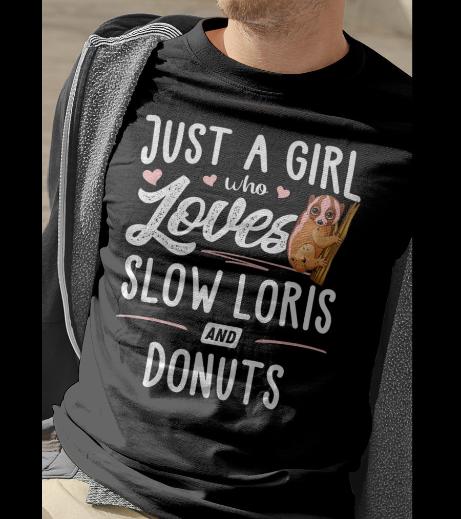 Just A Girl Who Loves Slow Loris And Donuts T-Shirt