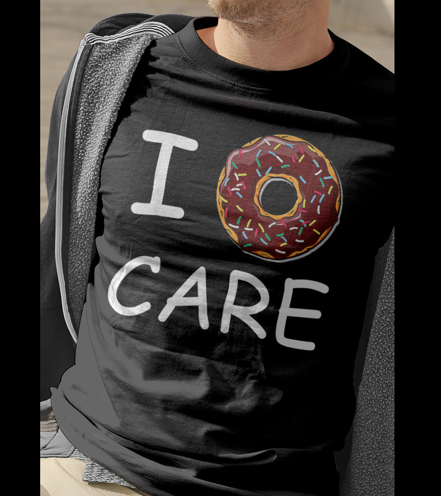 I Donut Care Sprinkles Donut Print T-Shirt