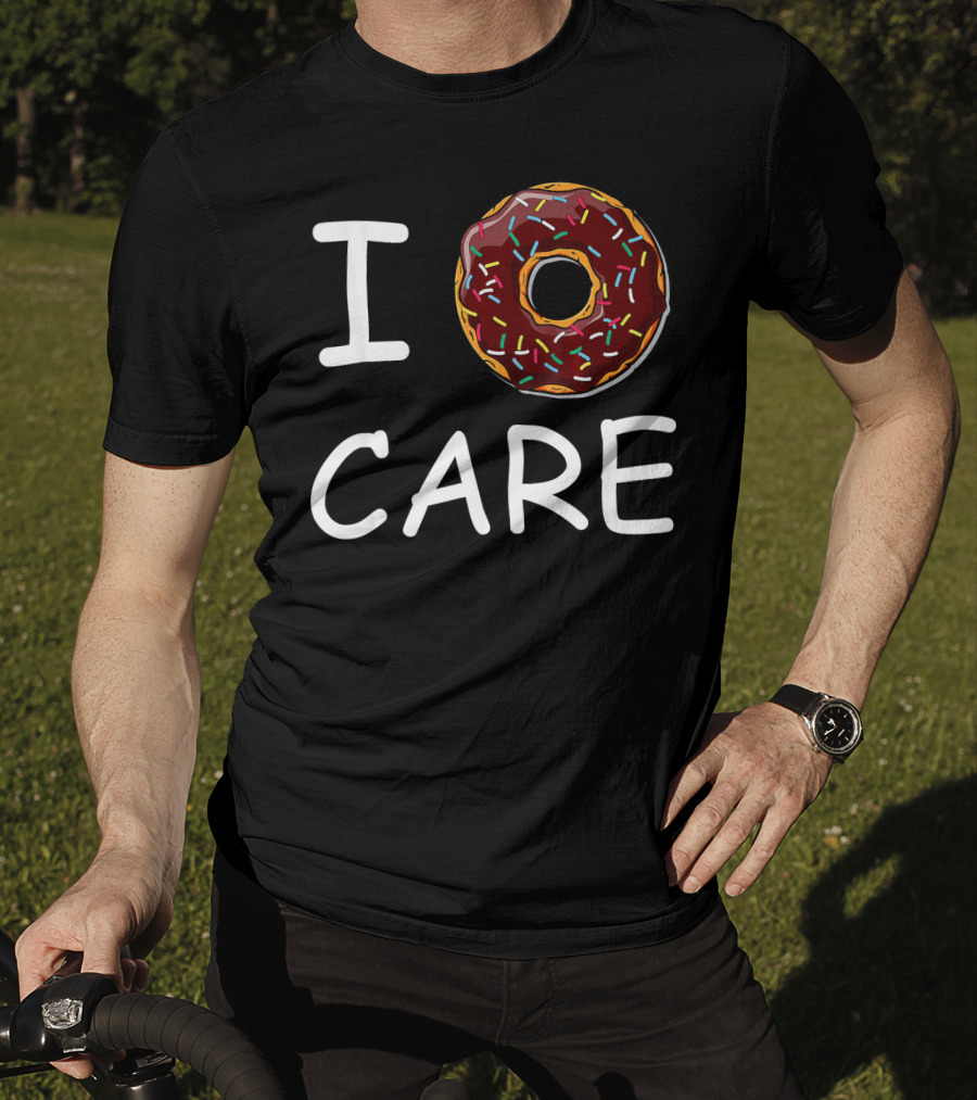 I Donut Care Sprinkles Donut Print T-Shirt