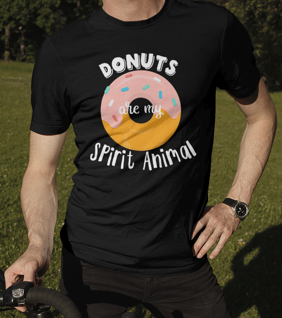 Donuts Are My Spirit Animal Funny Donut Sprinkles T-Shirt