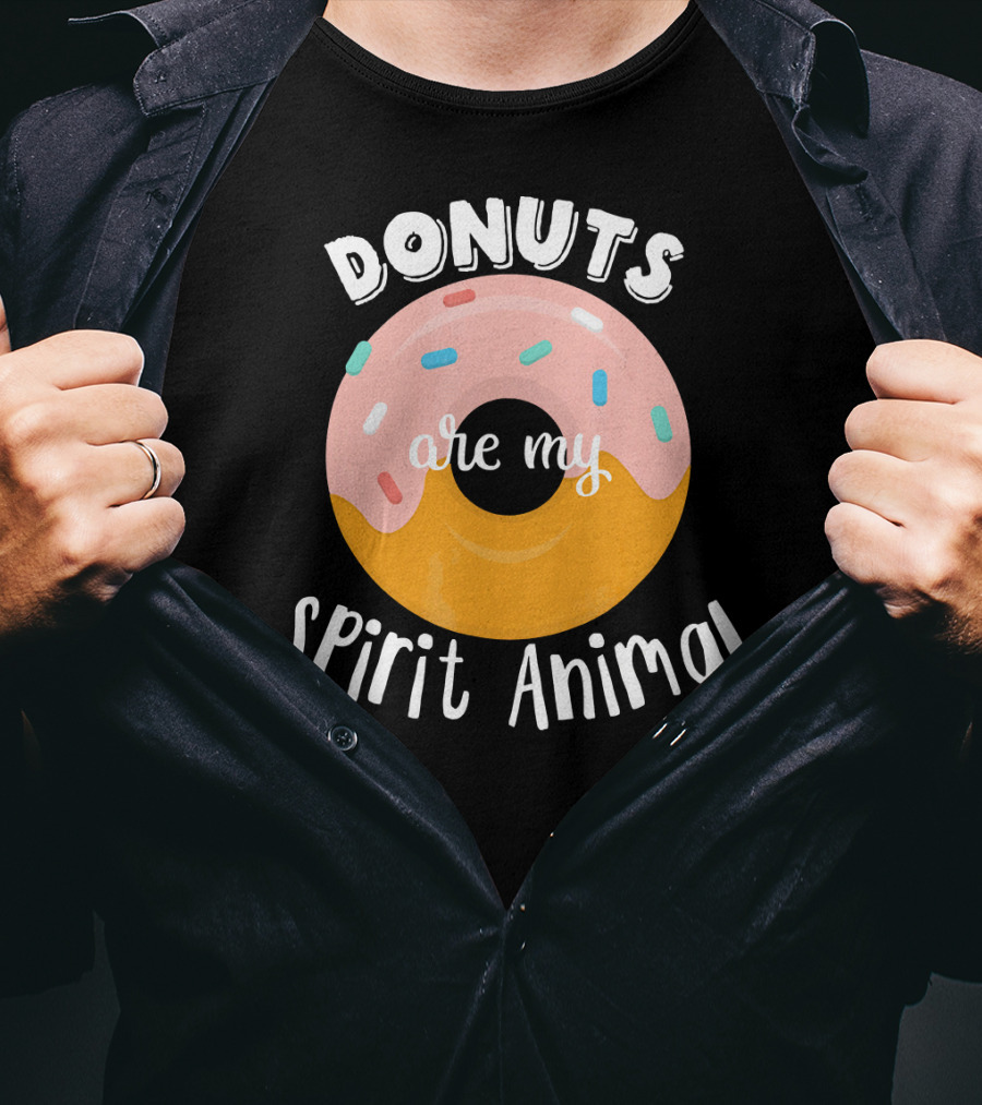 Donuts Are My Spirit Animal Funny Donut Sprinkles T-Shirt