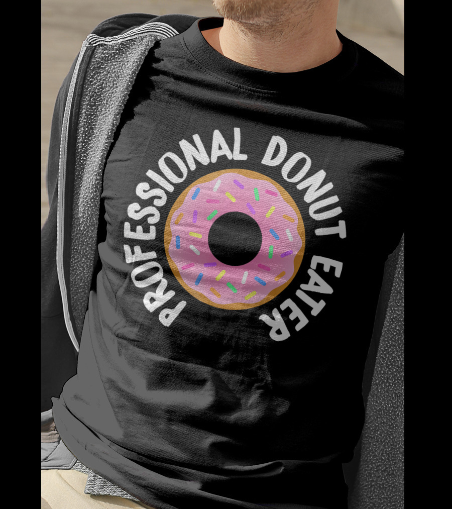 Professional Donut Eater Pink Sprinkle Donut T-Shirt