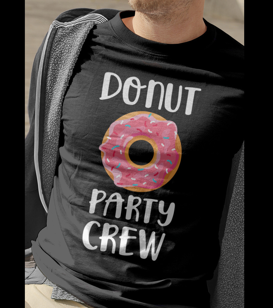 Donut Party Crew Longsleeve Donut Sprinkle T-Shirt