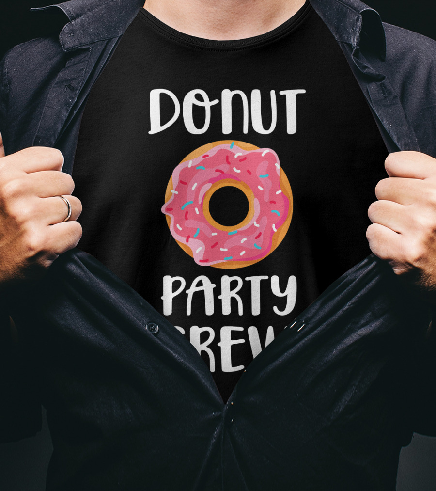 Donut Party Crew Longsleeve Donut Sprinkle T-Shirt
