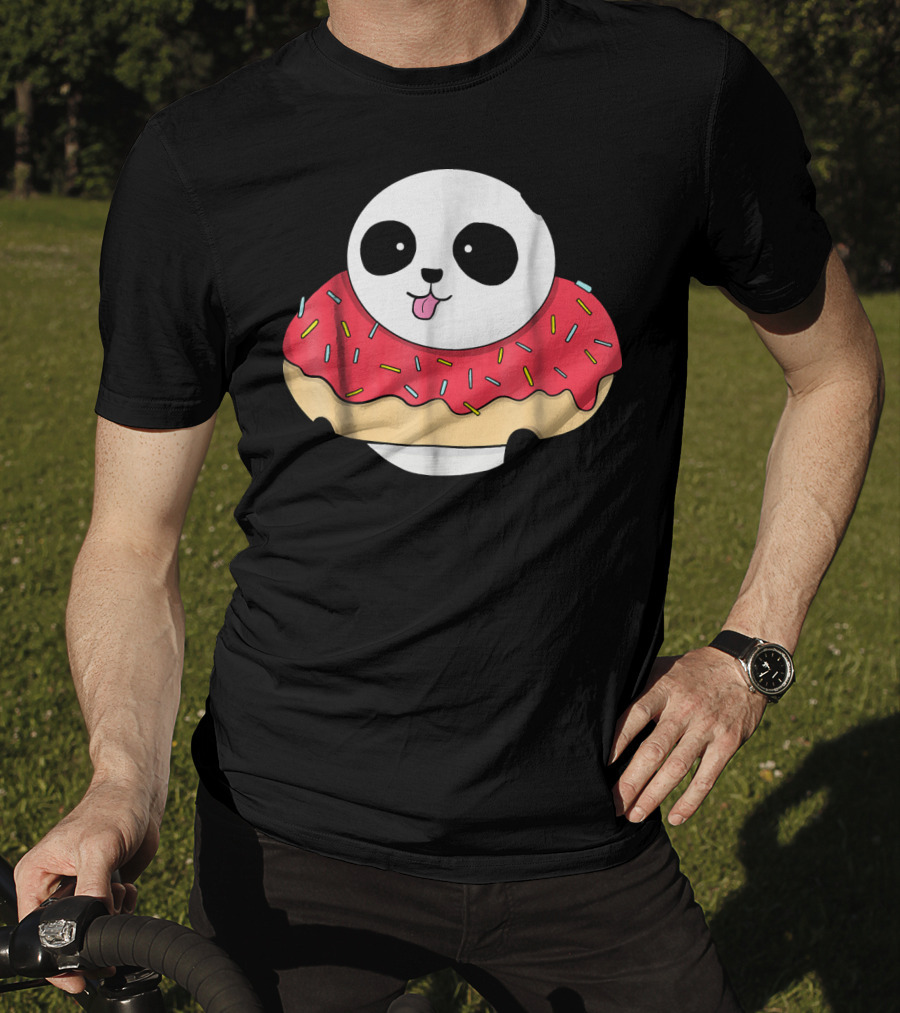 Cute Baby Panda With Sprinkled Donut Squish T-Shirt