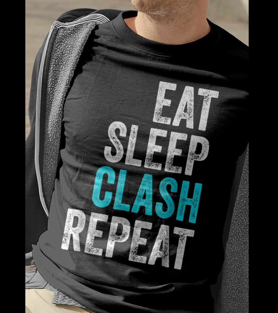 Mens Gaming Clan Eat Sleep Clash Repeat T-Shirt