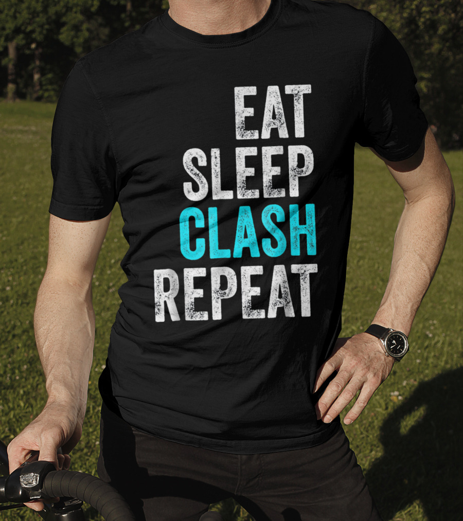 Mens Gaming Clan Eat Sleep Clash Repeat T-Shirt