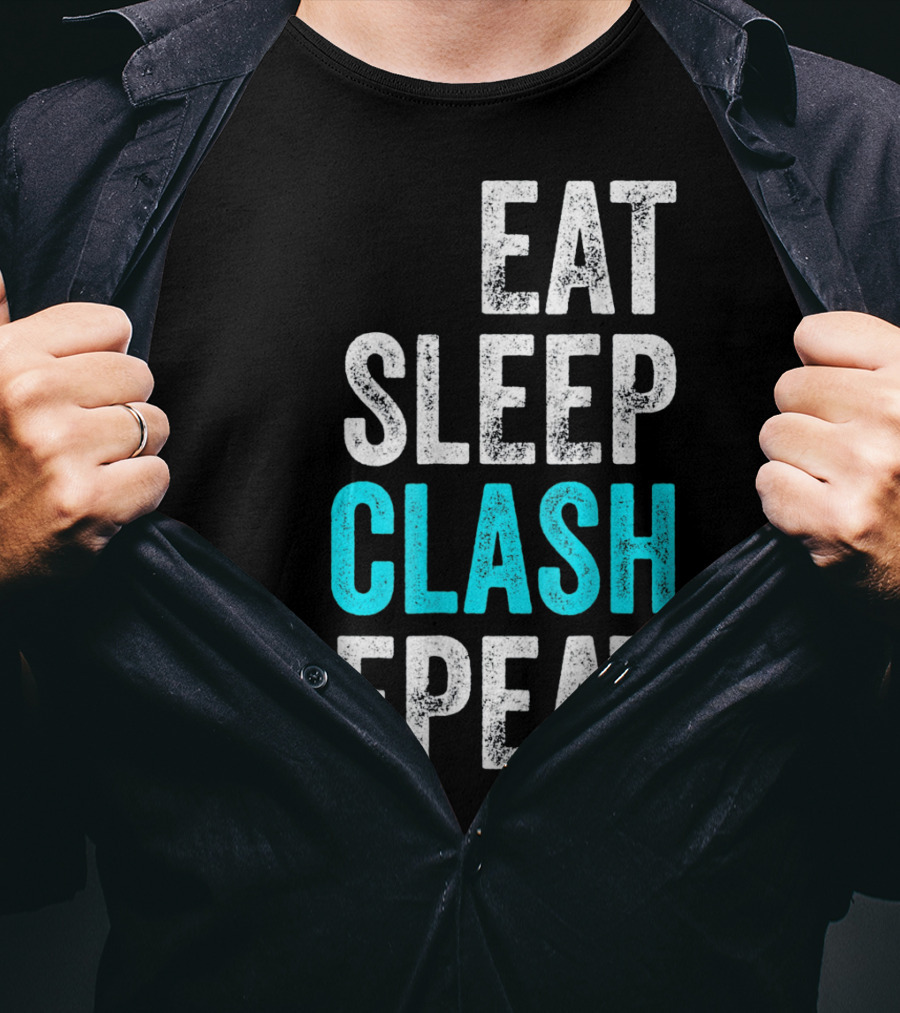 Mens Gaming Clan Eat Sleep Clash Repeat T-Shirt