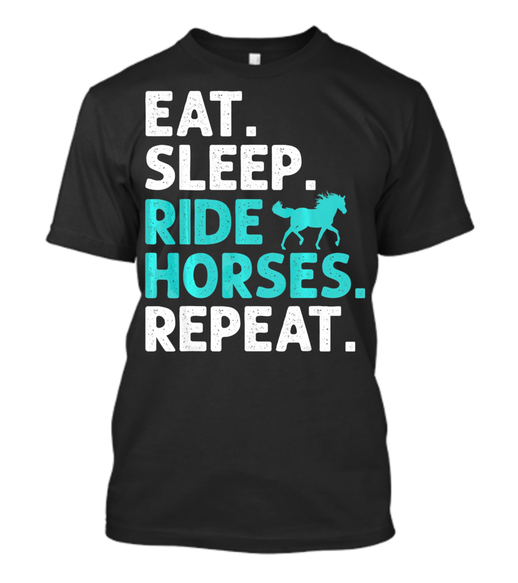 Eat Sleep Ride Horses Repeat Vintage Horse T-Shirt