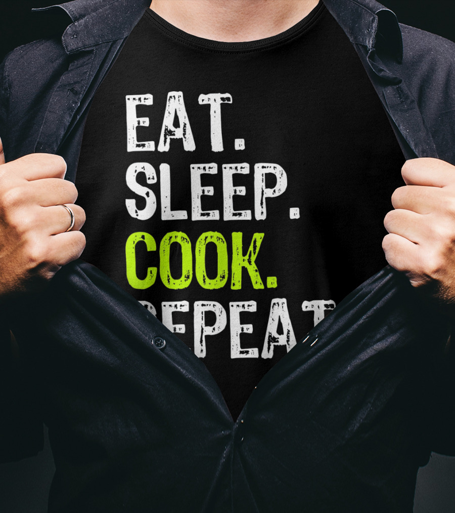 Eat Sleep Cook Repeat Chef Lifestyle T-Shirt
