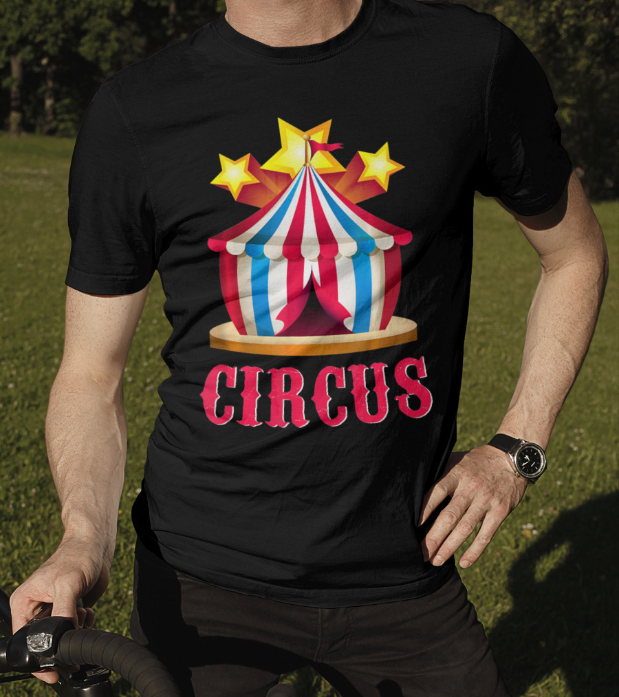 Circus Tent Emoticon With Stars Event Sta T-Shirt