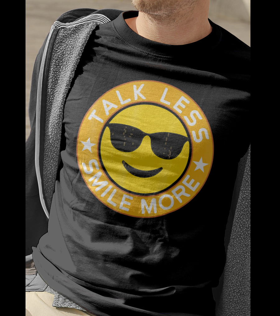 Talk Less Smile More Hamilton Yellow Emo Sunglasses Smile T-Shirt