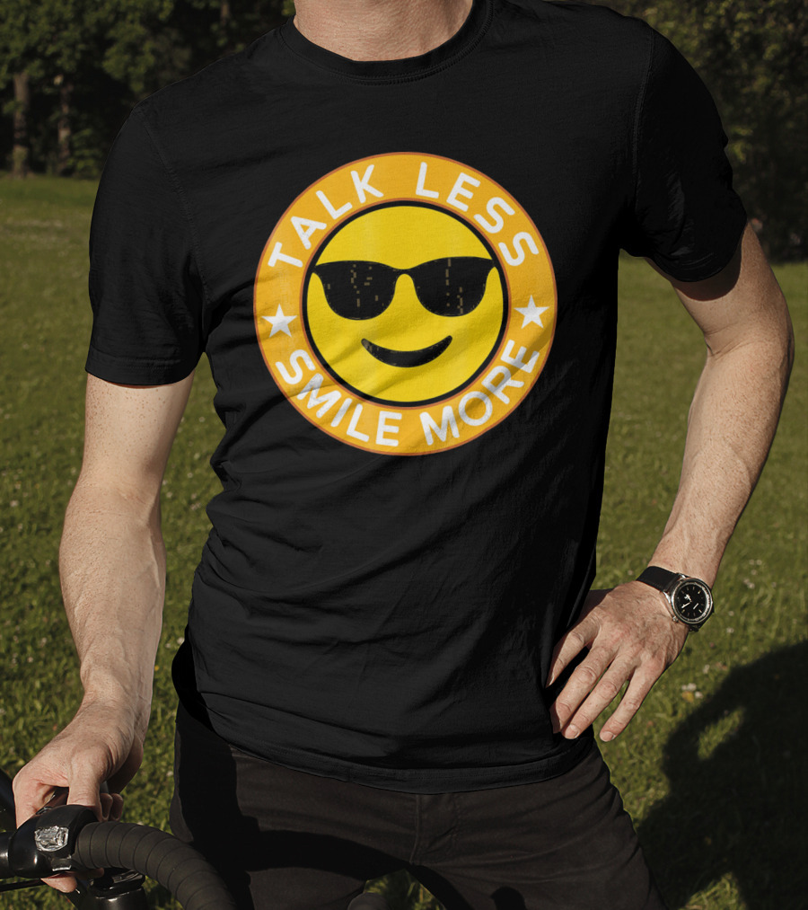 Talk Less Smile More Hamilton Yellow Emo Sunglasses Smile T-Shirt