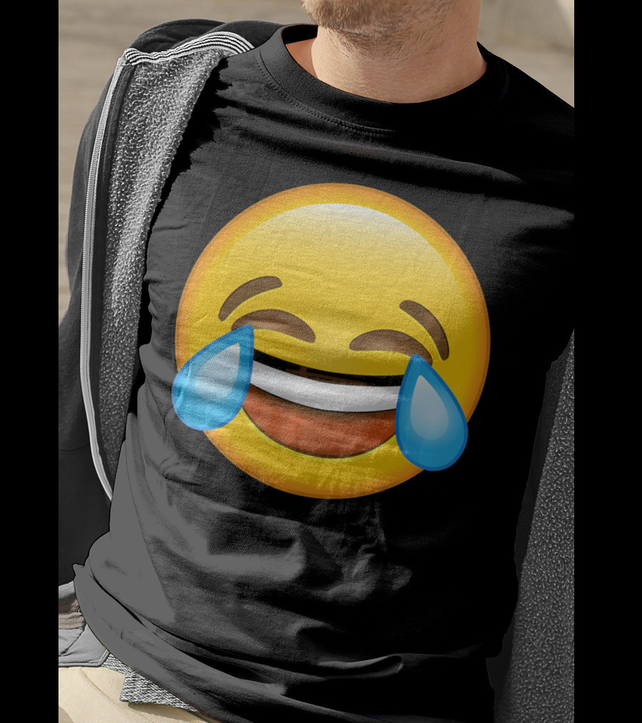 Funny Crying Tears Of Joy Laughing Emoji T-Shirt