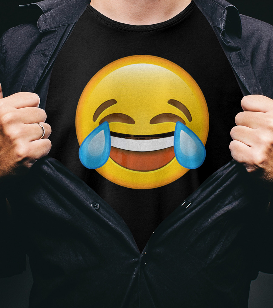 Funny Crying Tears Of Joy Laughing Emoji T-Shirt