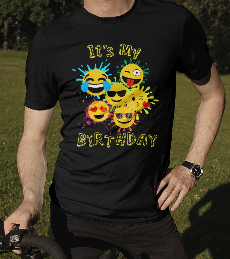 It's My Birthday Colorful Emoji T-Shirt