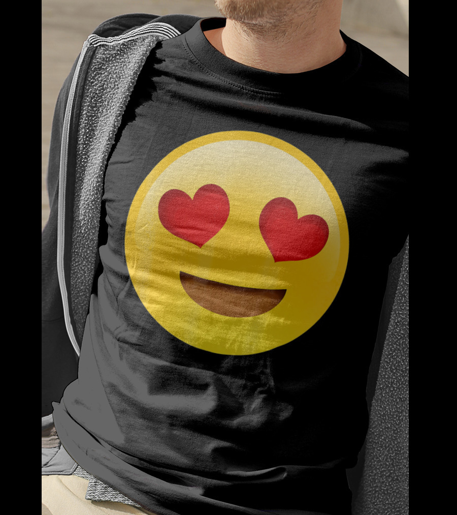 Emoji R Us Heart Eyes Smiley Love T-Shirt