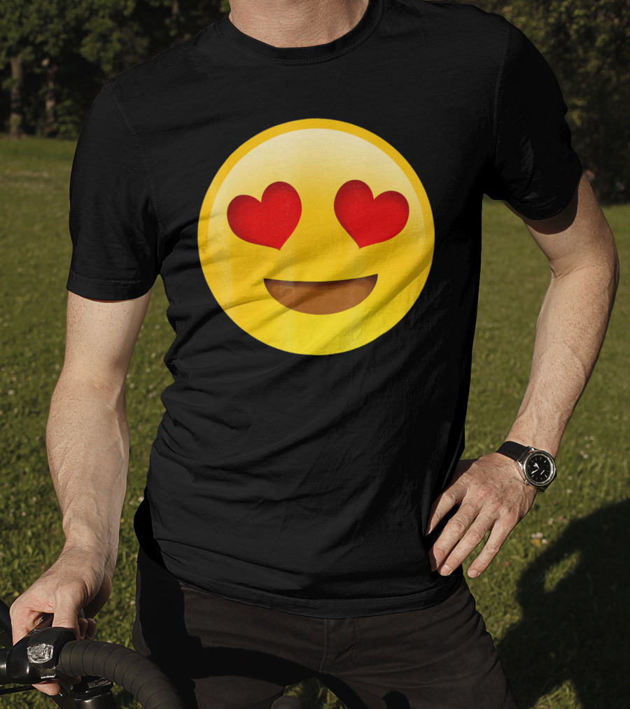 Emoji R Us Heart Eyes Smiley Love T-Shirt