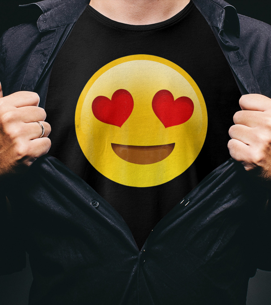 Emoji R Us Heart Eyes Smiley Love T-Shirt