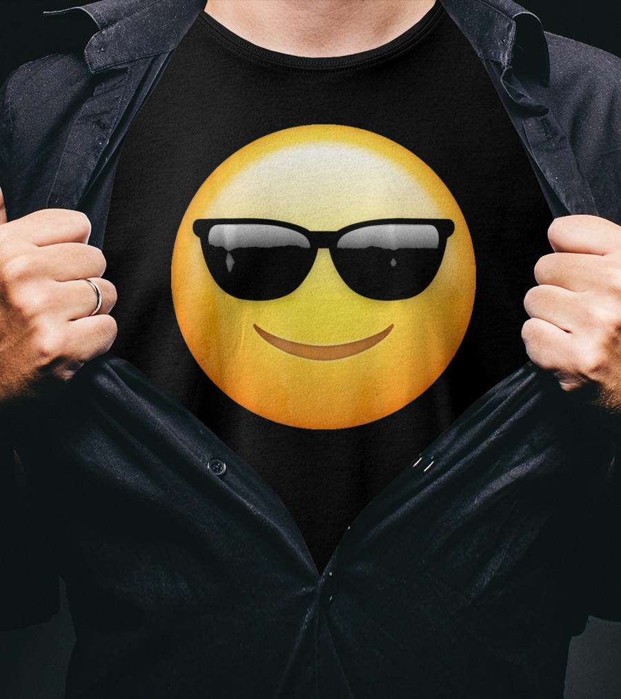 Sunglasses Emoji Cool Smiley Face T-Shirt