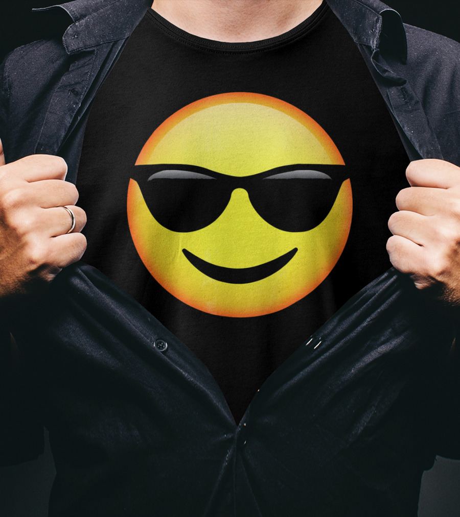 HD Emoji Sunglasses Face Emoticon T-Shirt