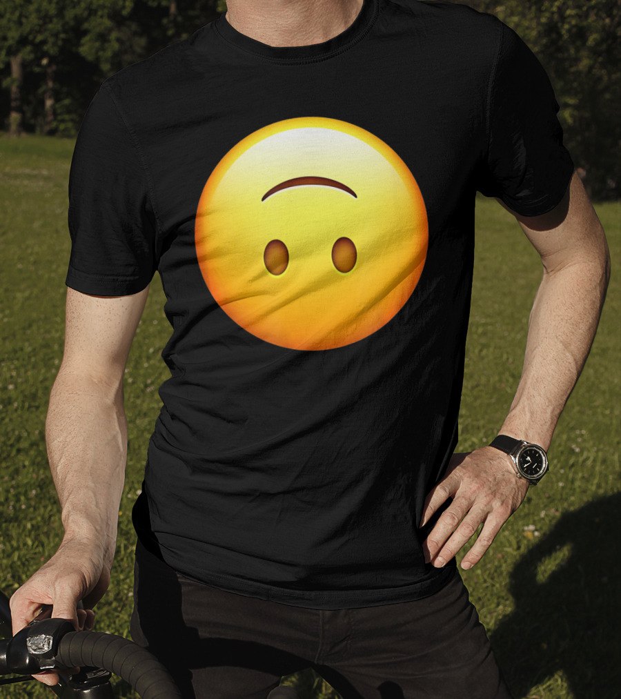Silly Upside Down Emoji Face T-Shirt