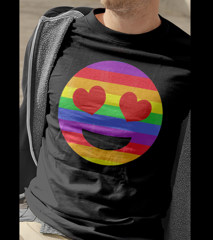 Im Falling In Love Rainbow Heart Eyes Emoji T-Shirt