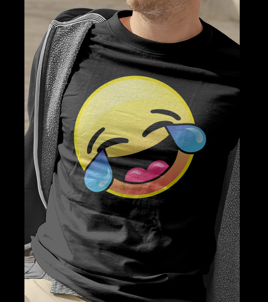 Laughing Crying Emoji Cute LOL Funny Expression T-Shirt
