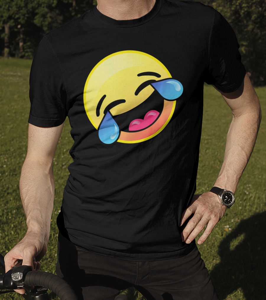 Laughing Crying Emoji Cute LOL Funny Expression T-Shirt