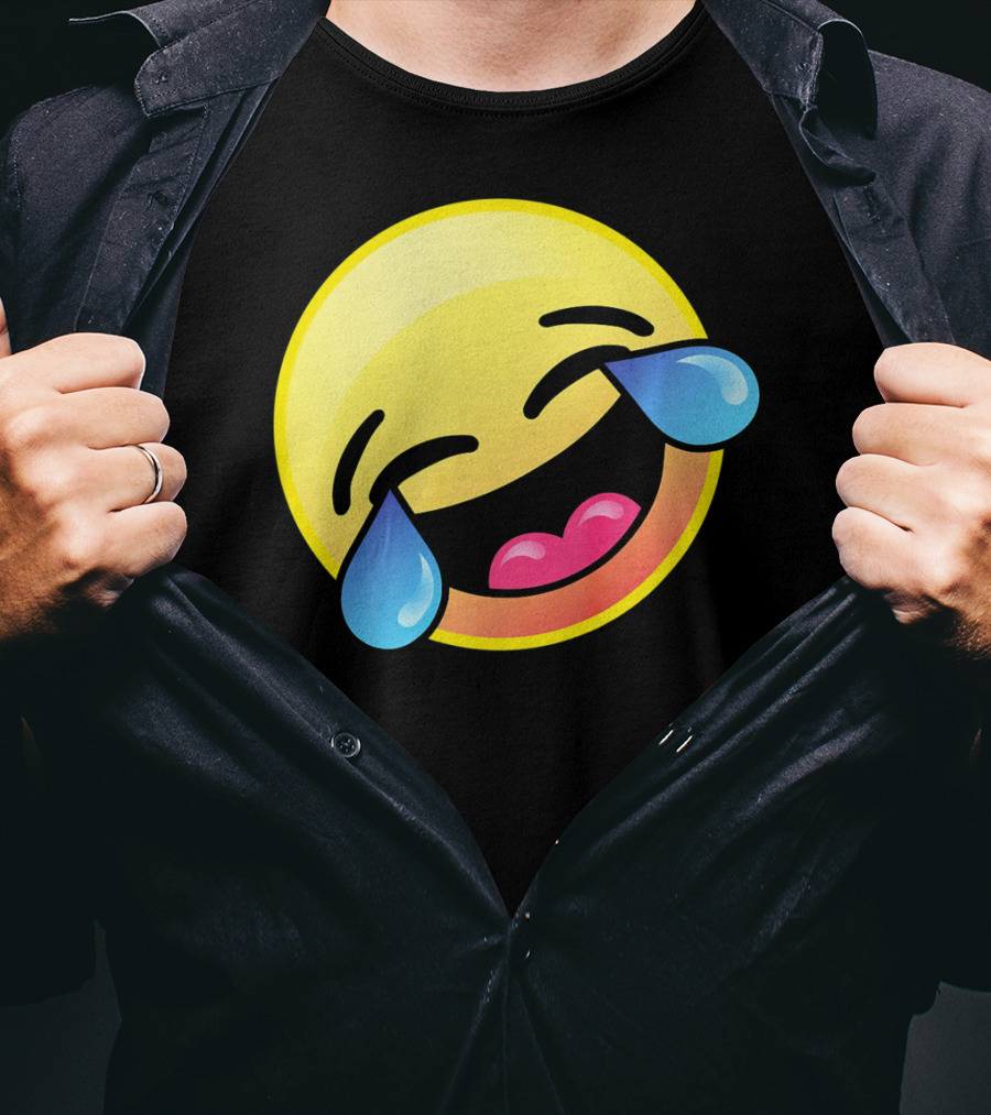Laughing Crying Emoji Cute LOL Funny Expression T-Shirt