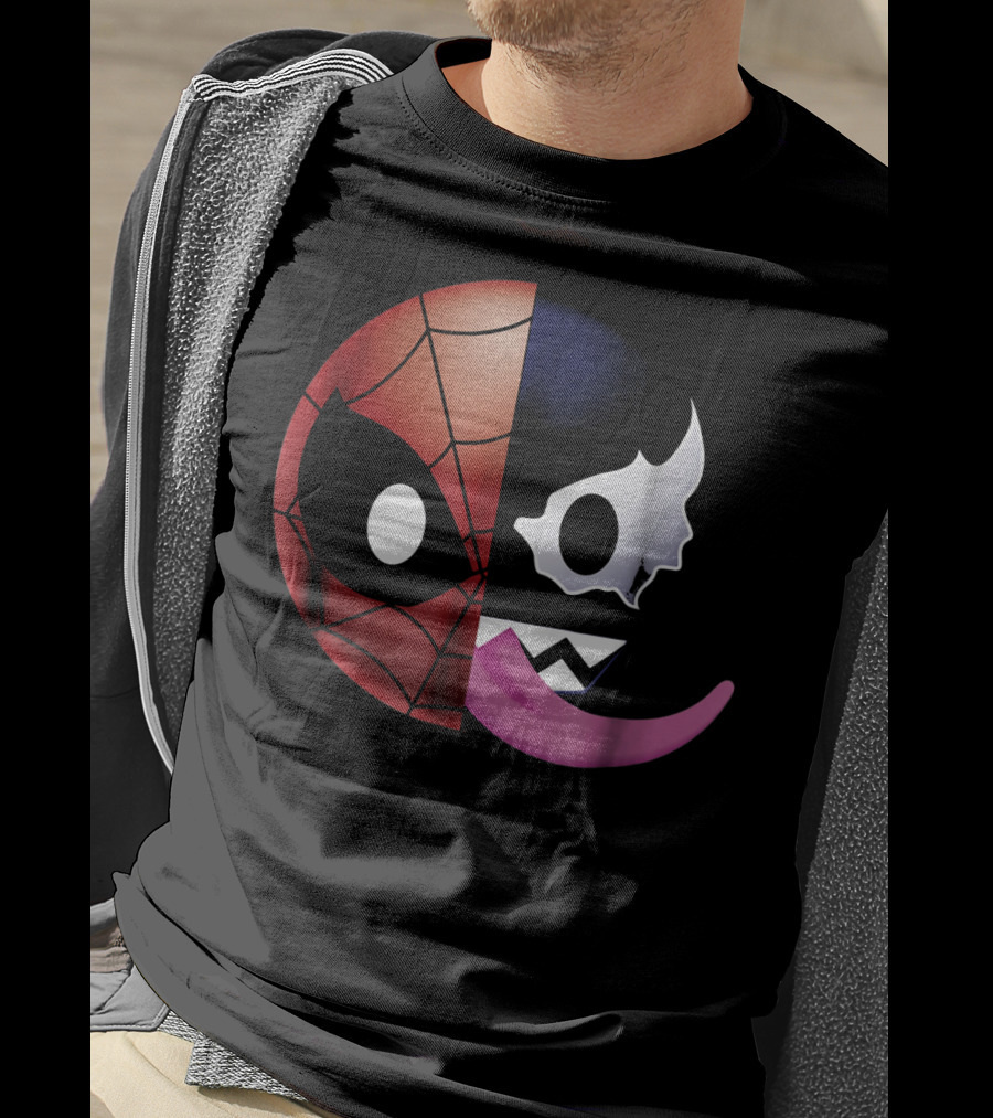 Marvel Spider Man Venom Split Face Emoji T-Shirt