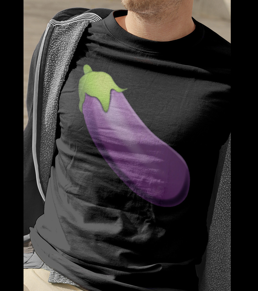EmojiTees Bold Eggplant Emoji Weiner T-Shirt