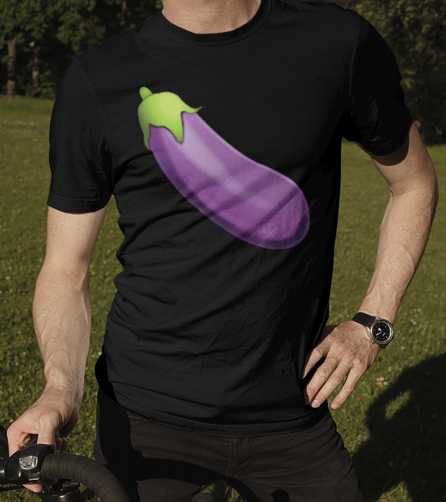 EmojiTees Bold Eggplant Emoji Weiner T-Shirt