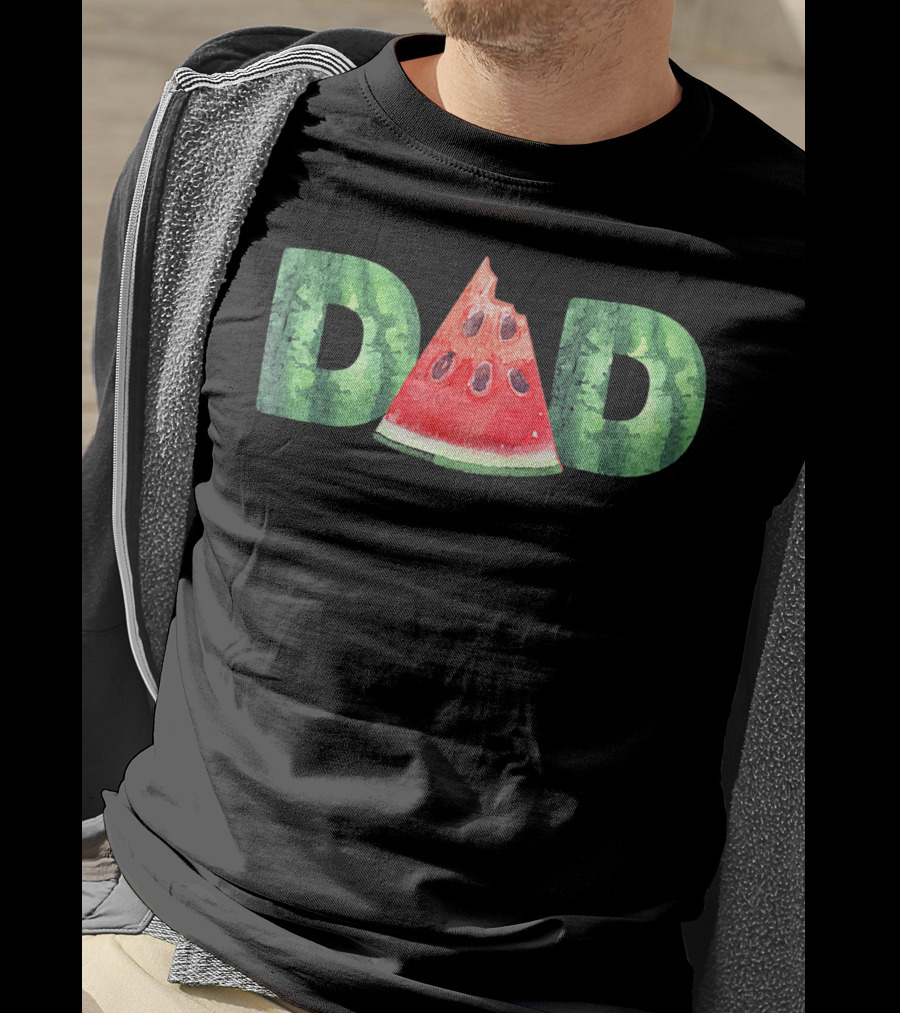 Funny Watermelon Dad Middle Fath T-Shirt