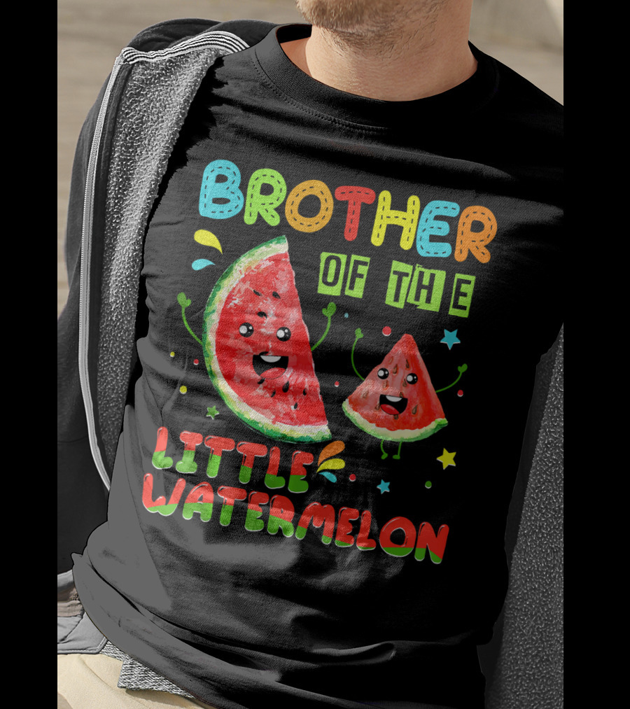 Brother Of The Little Watermelon Birthday Family T-Shirt