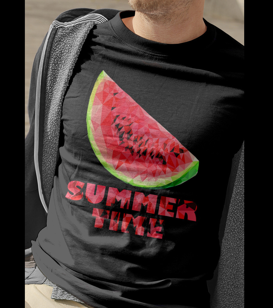 Watermelon Slice Summer Time Tro T-Shirt