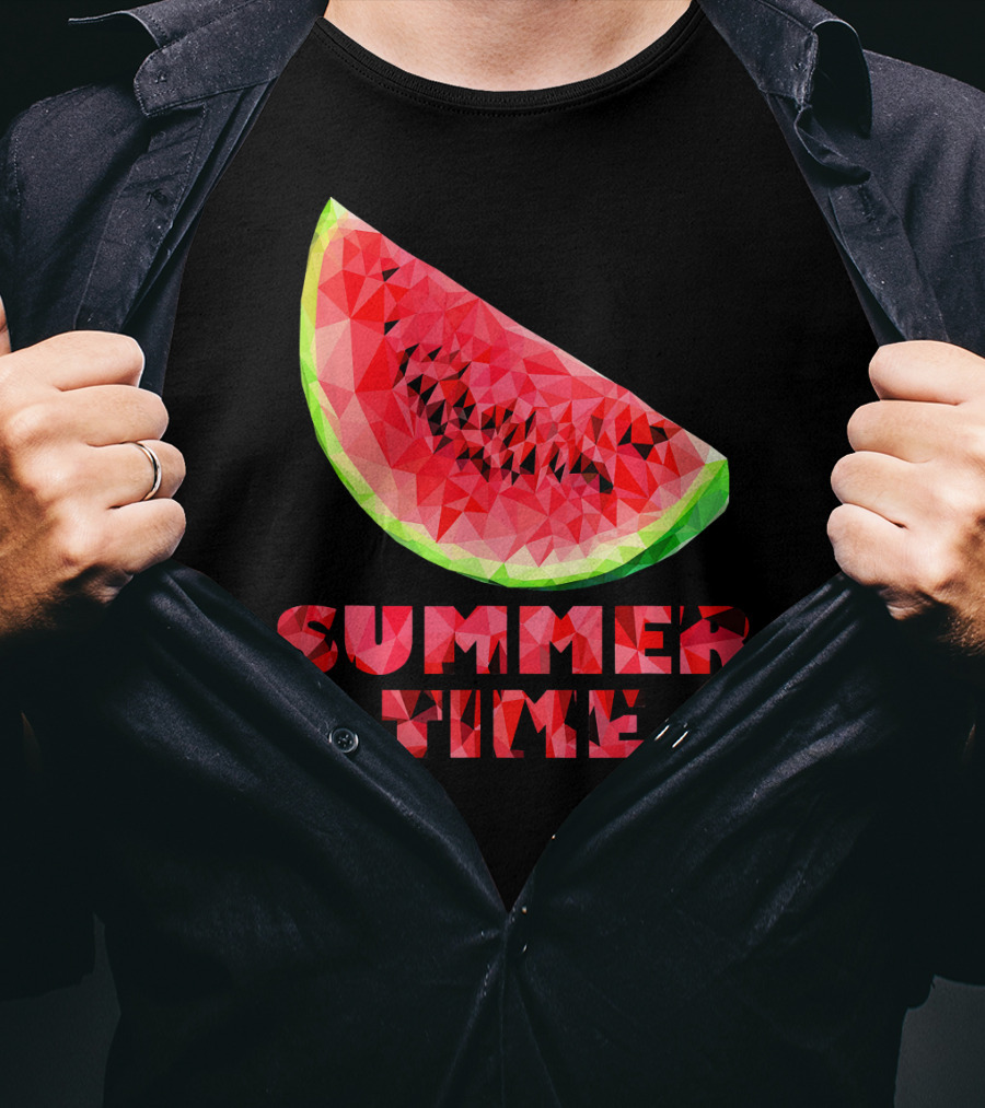 Watermelon Slice Summer Time Tro T-Shirt