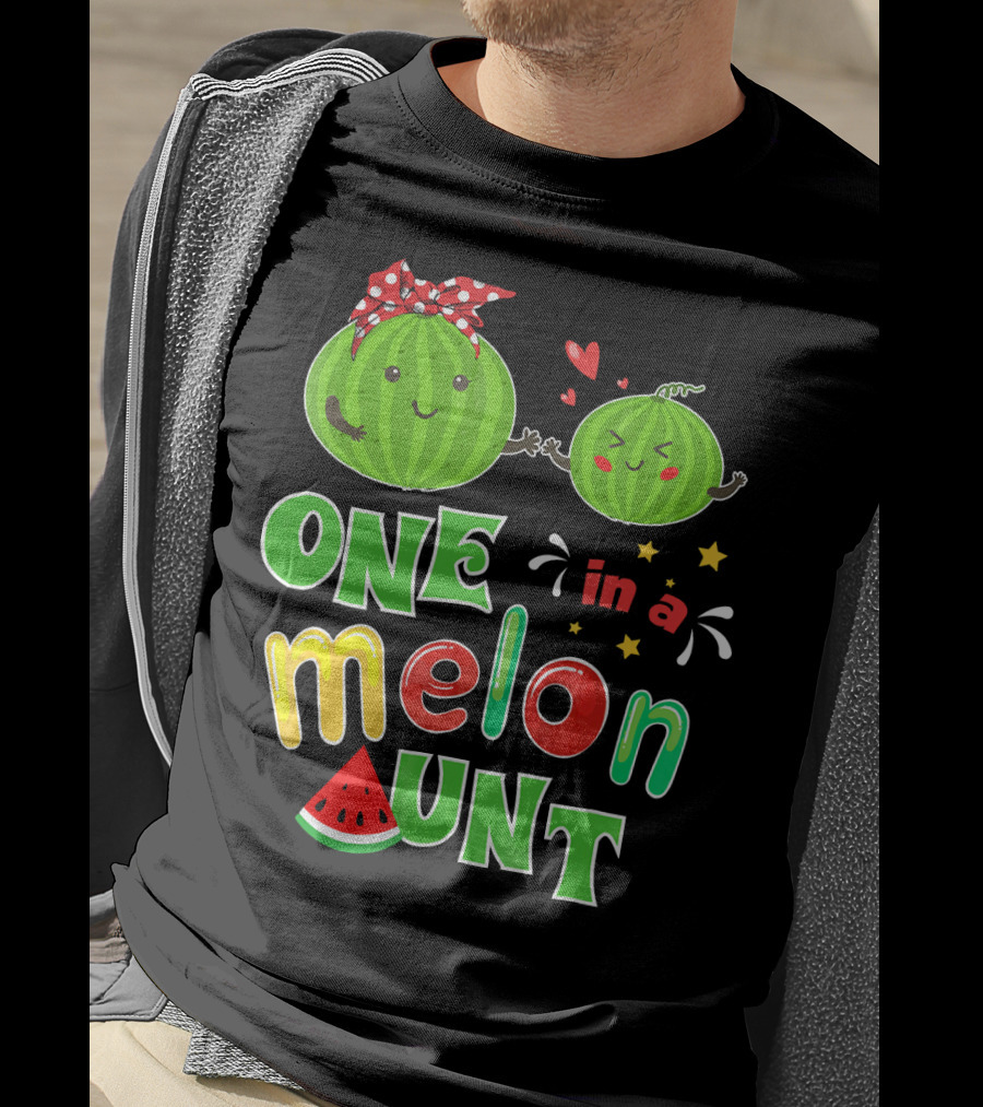 One In A Melon Aunt Watermelon Summer Tropical T-Shirt