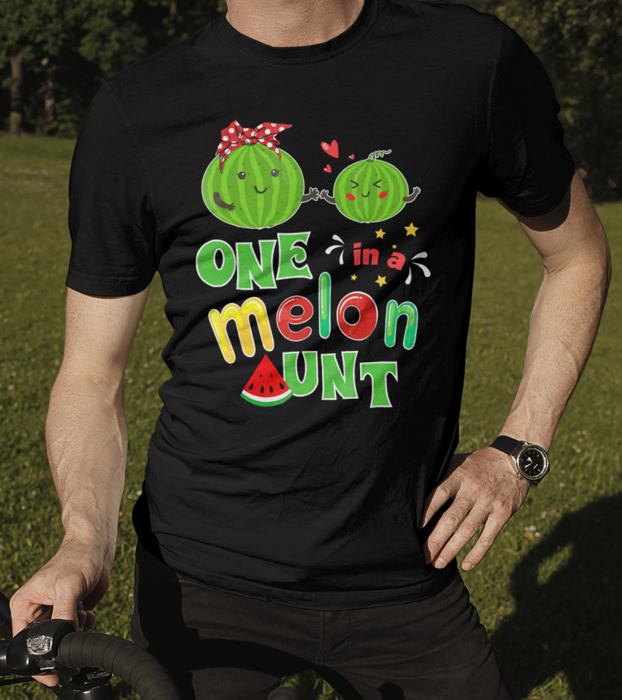 One In A Melon Aunt Watermelon Summer Tropical T-Shirt