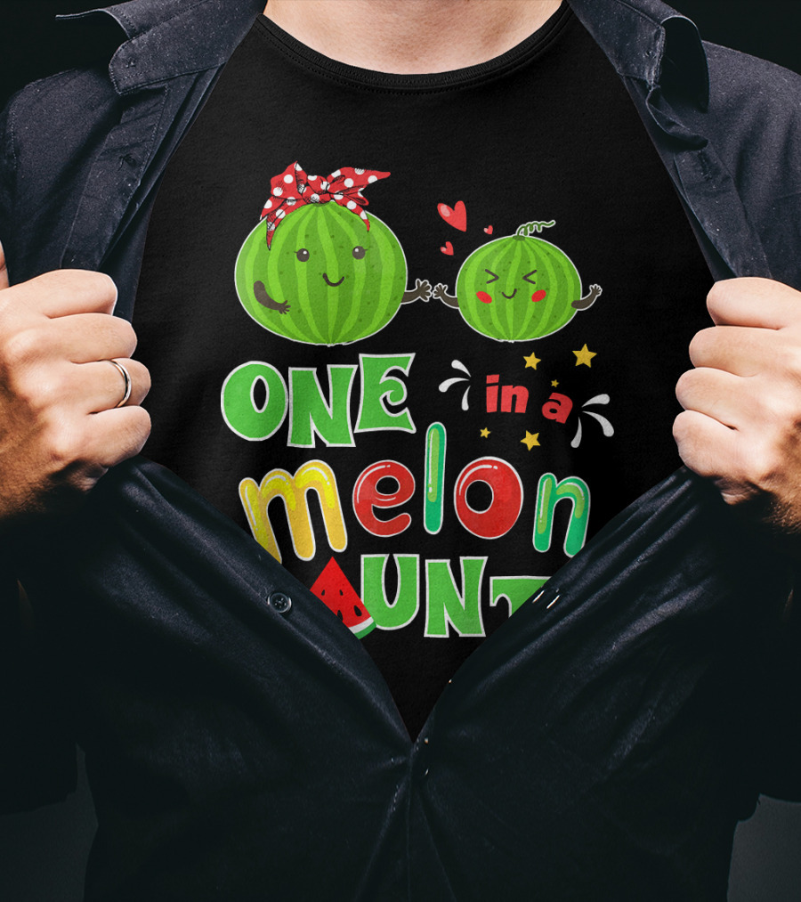 One In A Melon Aunt Watermelon Summer Tropical T-Shirt