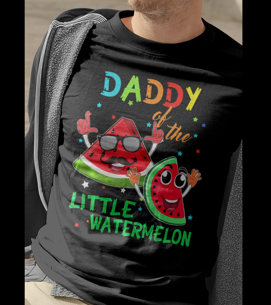 Daddy Of The Little Watermelon Fun Birthday T-Shirt