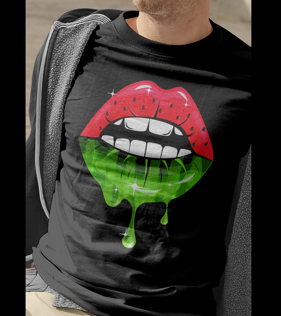 Watermelon Lip Dripping Summer Fruits T-Shirt