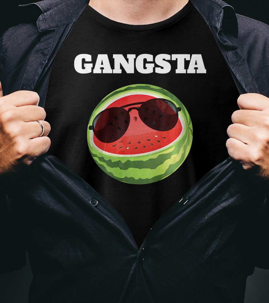 Gangsta Watermelon Sunglasses T-Shirt