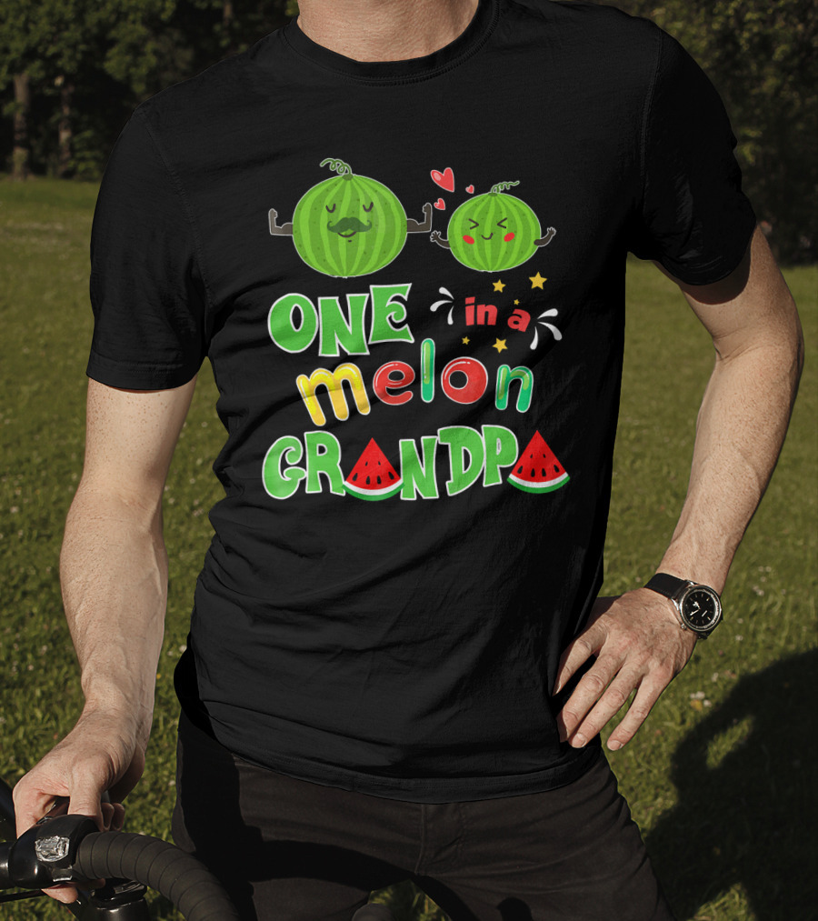 One In A Melon Grandpa Watermelon Summer Tropic T-Shirt