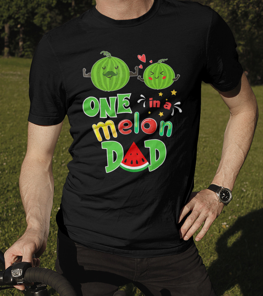 One In A Melon Dad Watermelon Summer Tropical T-Shirt