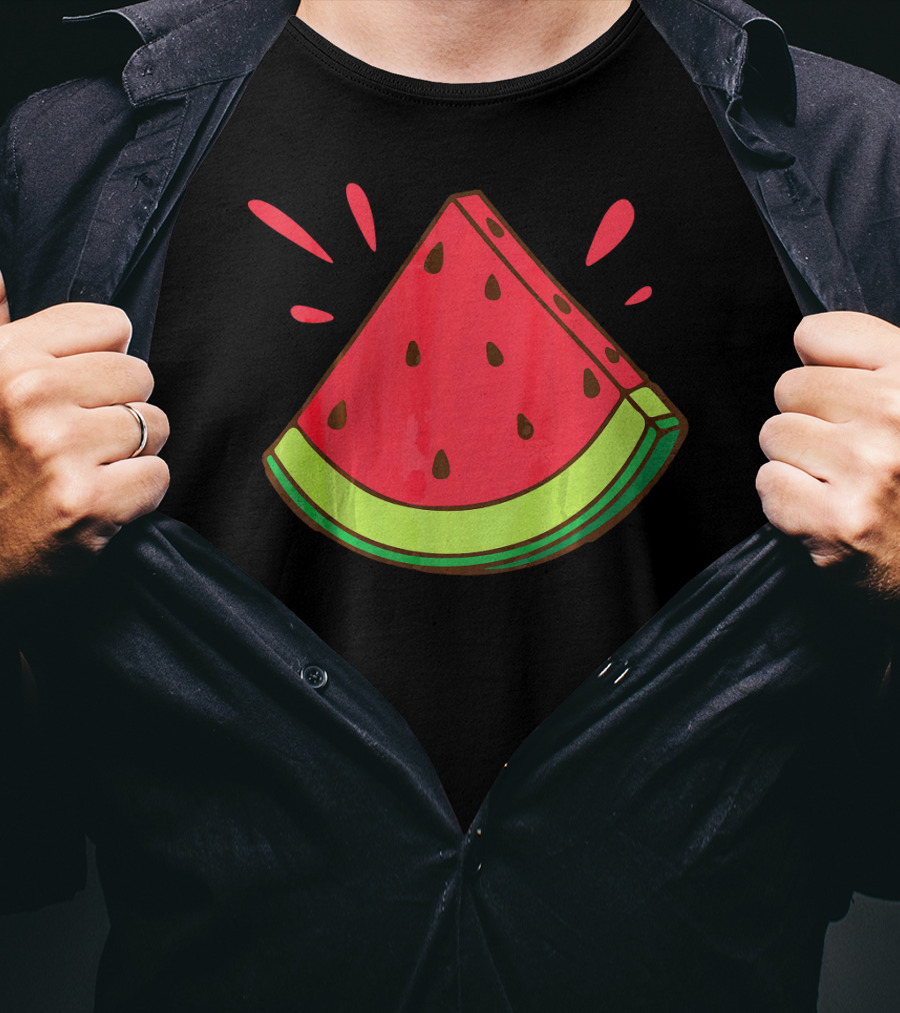 Funny Watermelon Slice Graphic For Watermelon Lover T-Shirt
